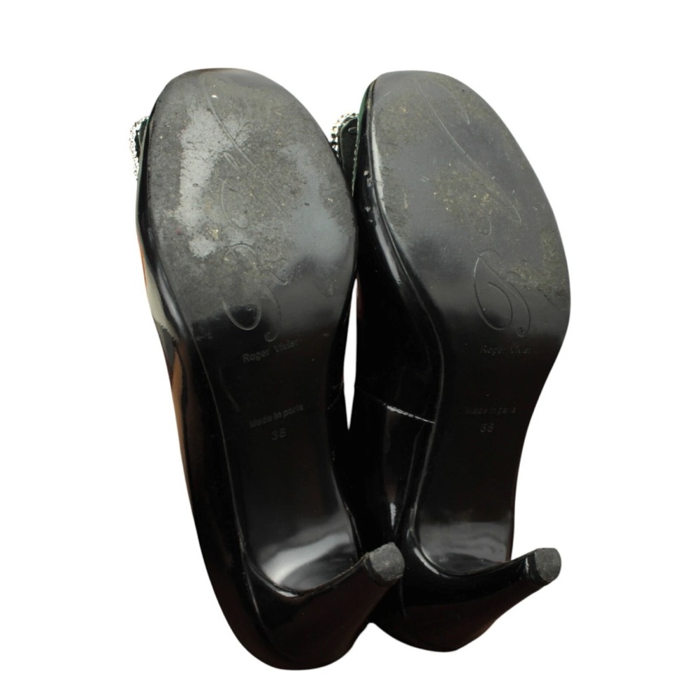 Roger Vivier Belle Vivier crystal embellished Pumps Heels 8 patent leather Black - Picture 14 of 16